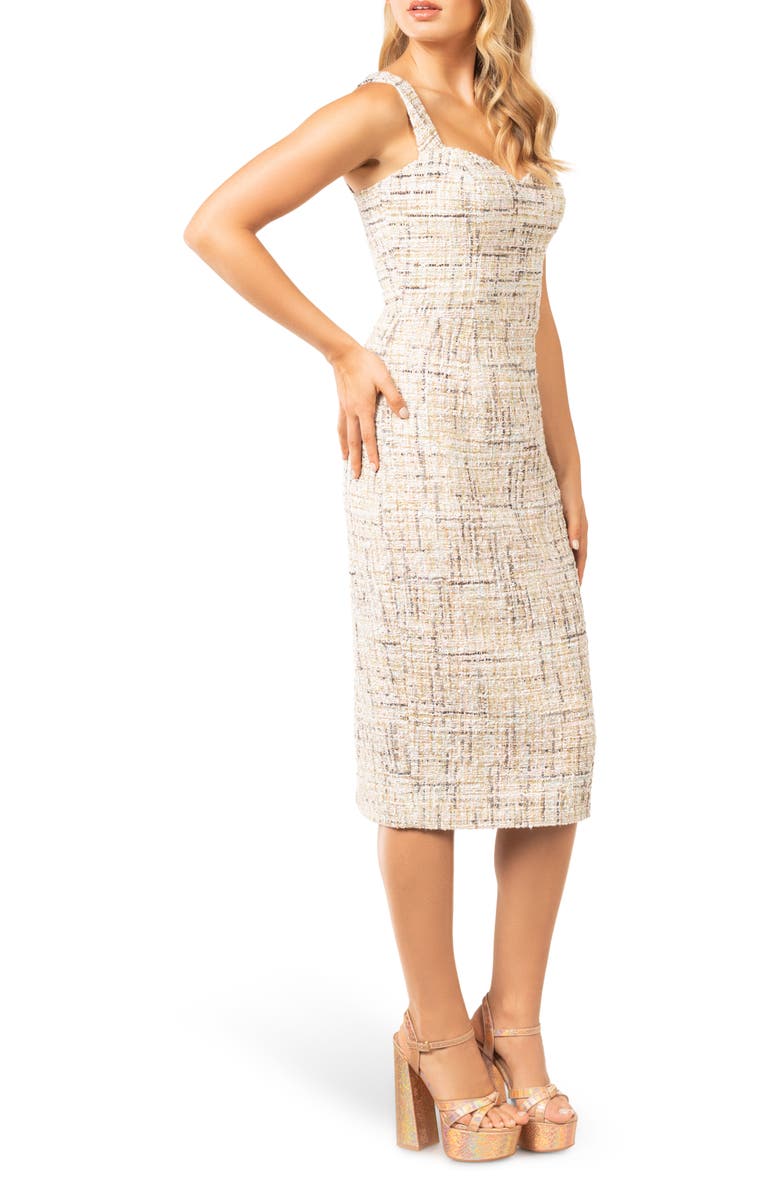 Dress the Population Nicole Tweed Dress, Alternate, color, 