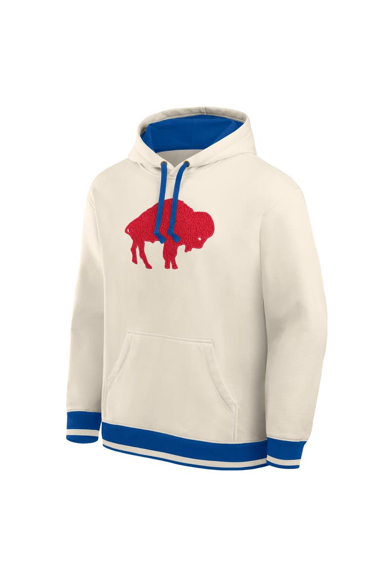Men's Fanatics Cream Buffalo Bills Chenille Heavyweight Fleece Hoodie, Alternate, color, Cream