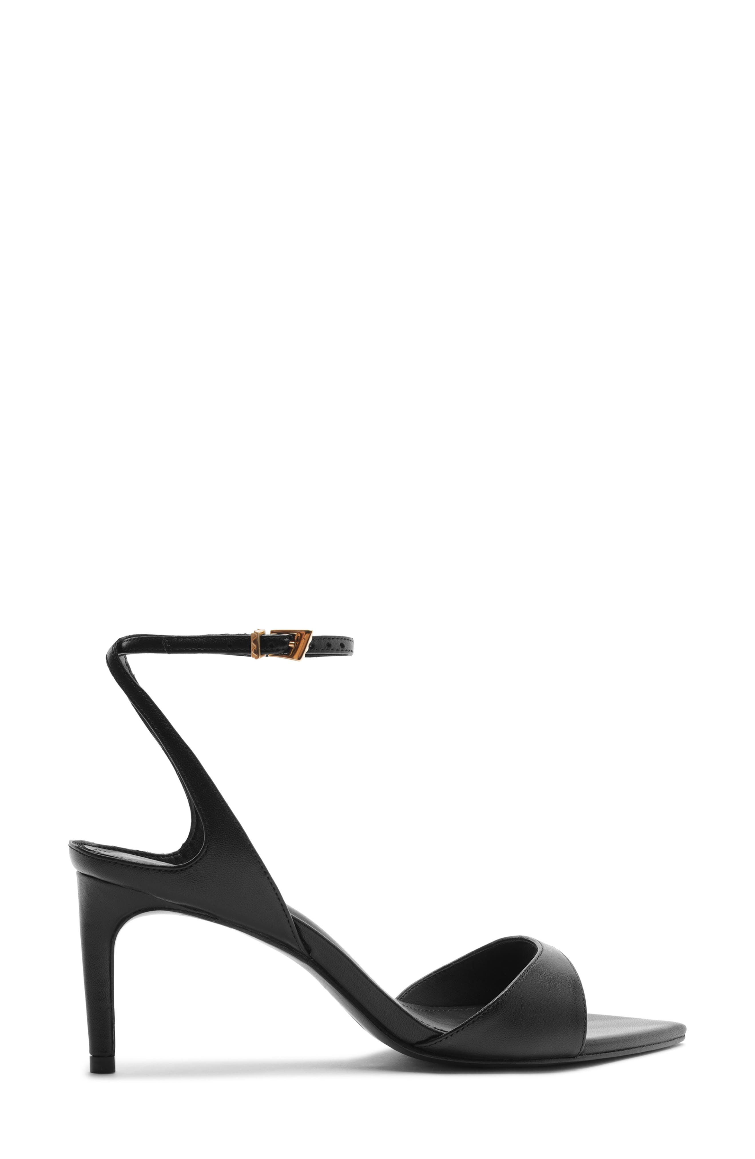 Zosia Ankle Strap Sandal, Alternate, color, BLACK