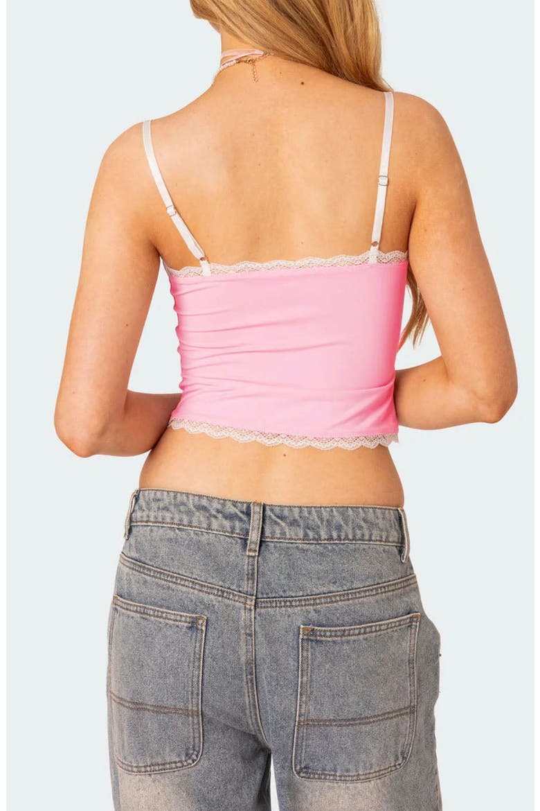 Alara Lace Trim Crop Camisole, Alternate, color, PINK