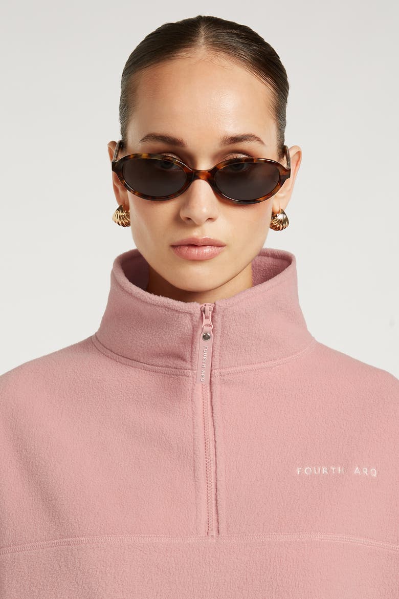Devan Long Sleeve Half-Zip Fleece, Alternate, color, Ballerina Pink