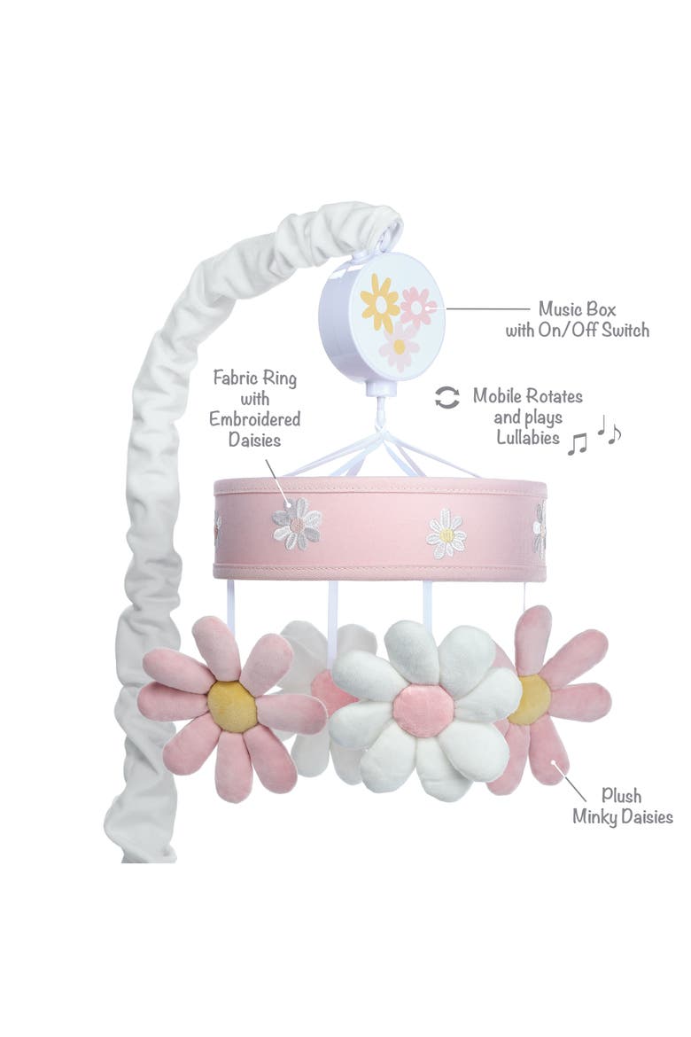 Daisy Dreams Musical Baby Crib Mobile Soother Toy, Alternate, color, Pink