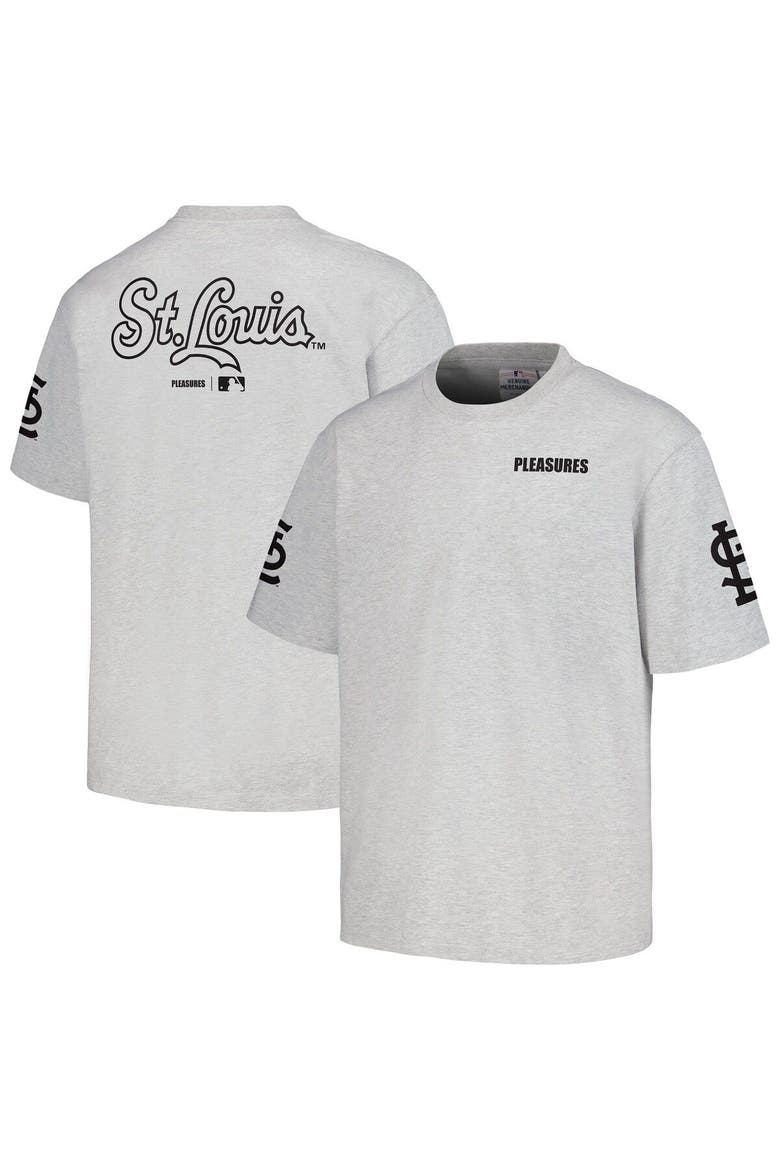 Men's PLEASURES  Gray St. Louis Cardinals Team T-Shirt, Main, color, Gray