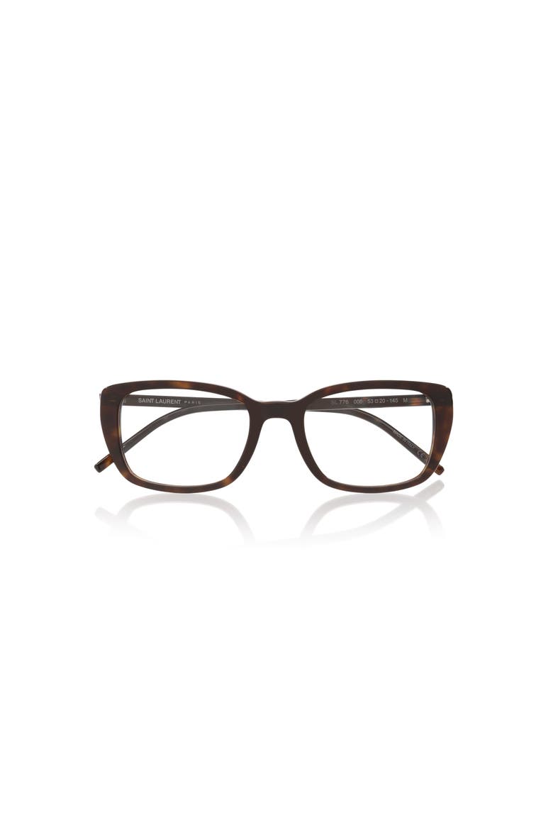 53mm Rectangle optical glasses, Alternate, color, Tortoise