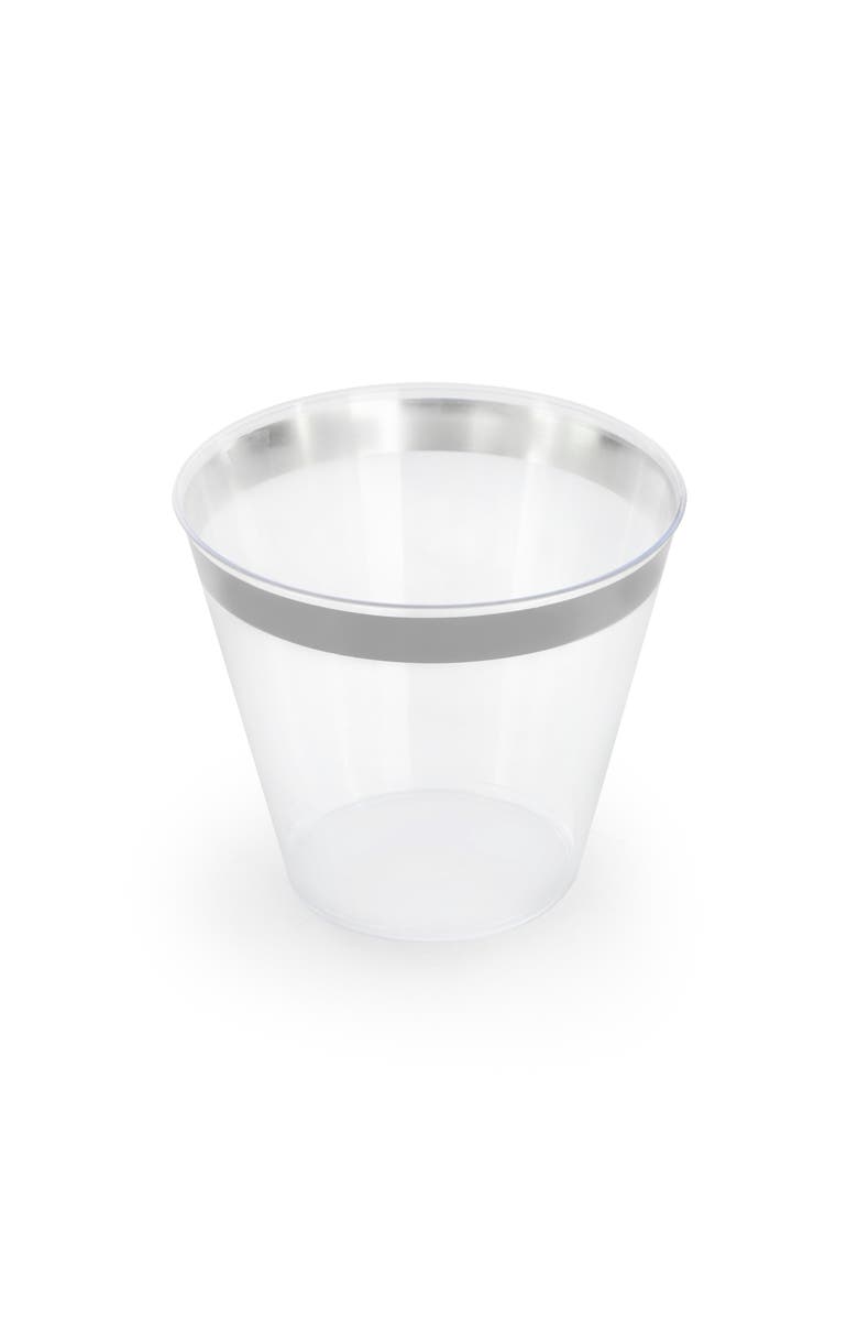 Elama Disposable Plastic Dinnerware Party Set, Alternate, color, Silver