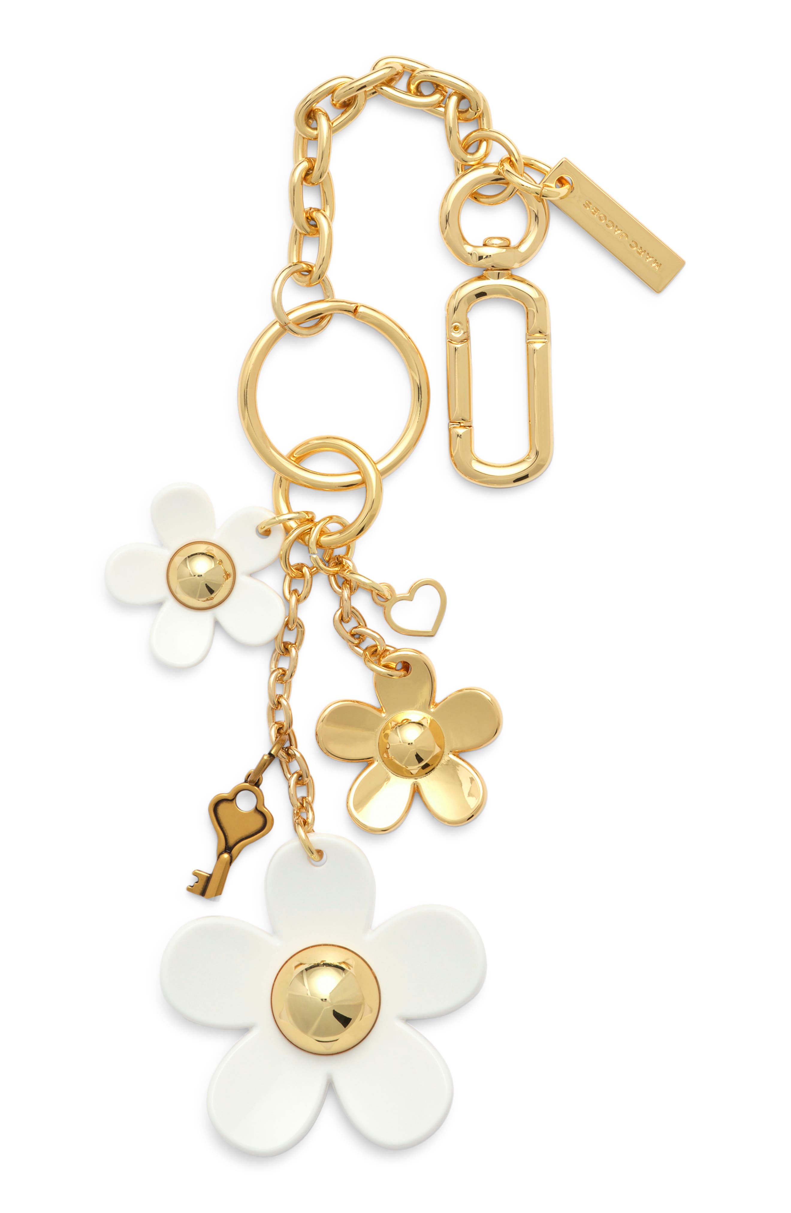 Marc Jacobs The Cluster Daisy Bag Charm, Main, color, Gold