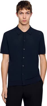 SANDRO Openwork shirt