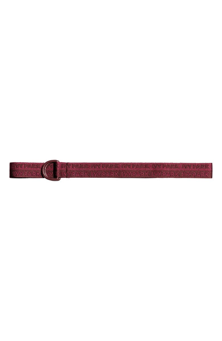 adidas x IVY PARK Logo Web Belt, Alternate, color, Maroon/ Amazon Red