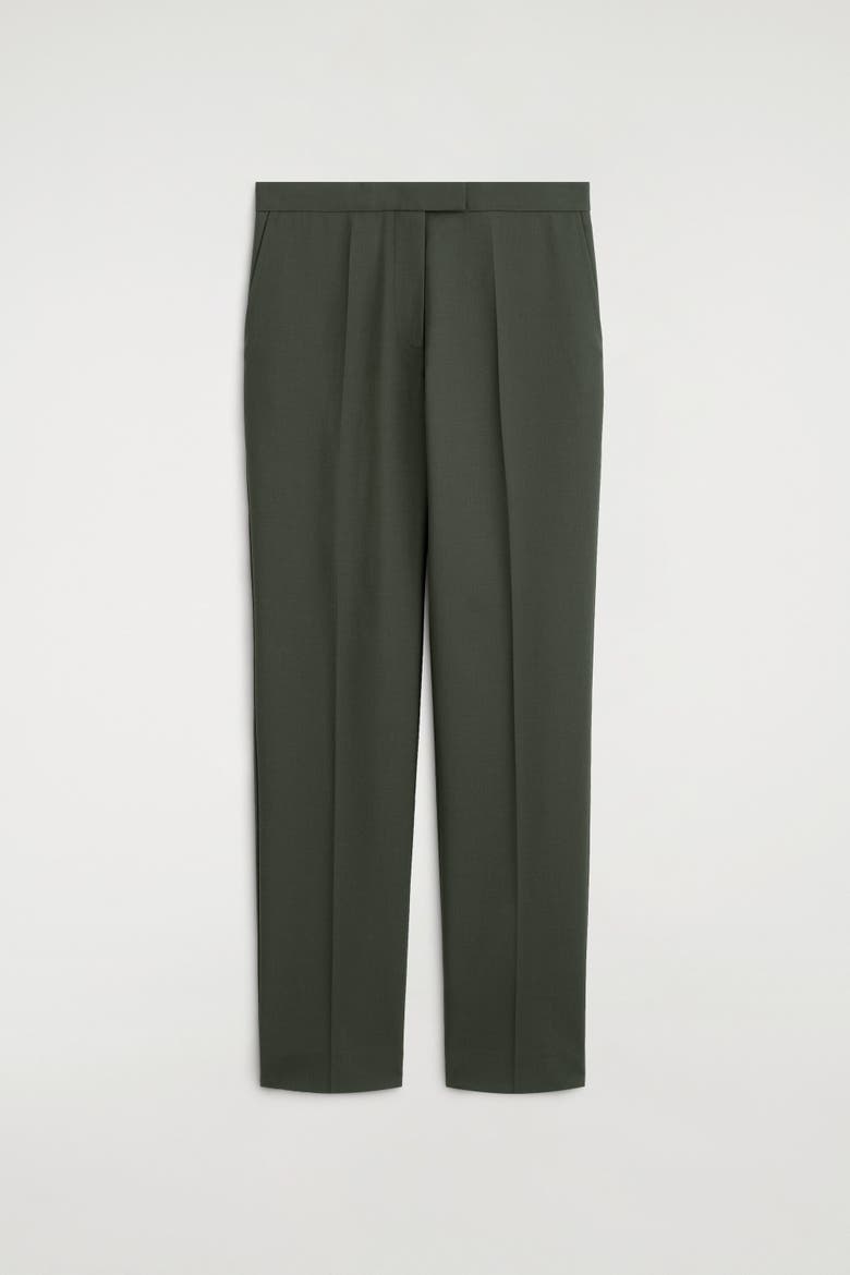 Tailored Twill Flared Pants, Alternate, color, KHAKI