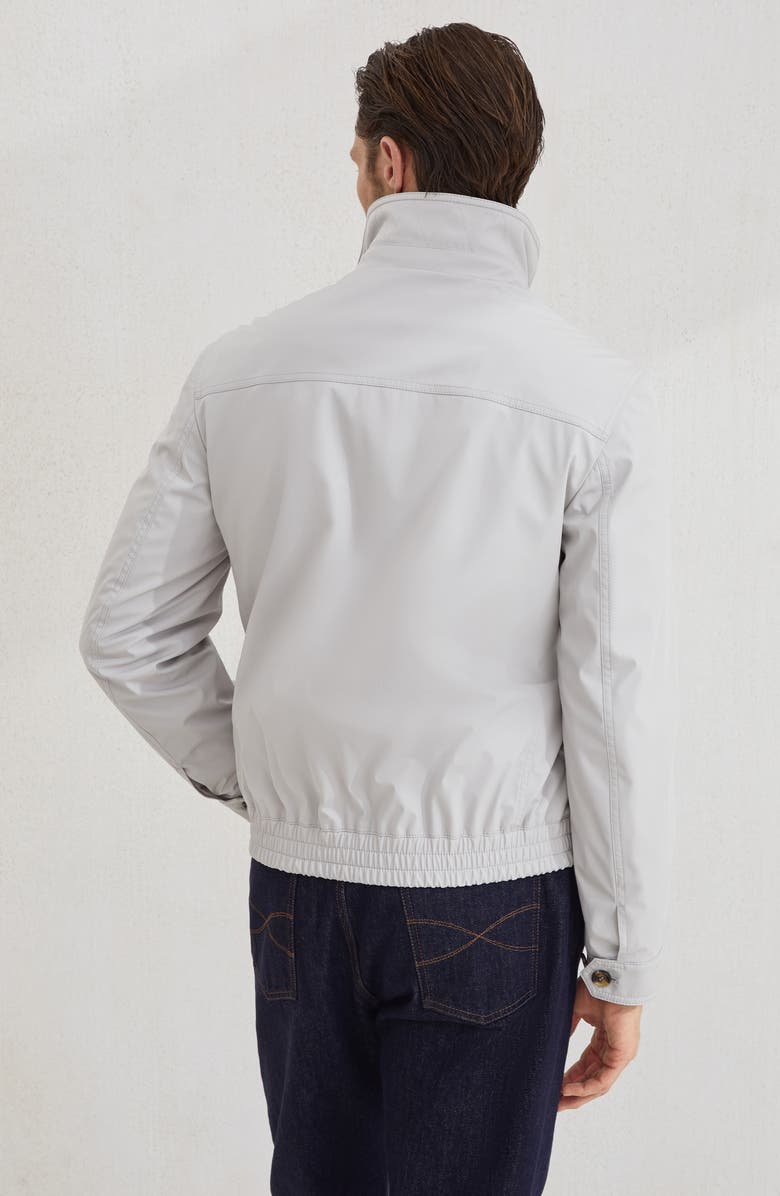 Brunello Cucinelli Nylon bomber jacket, Alternate, color, Ivory