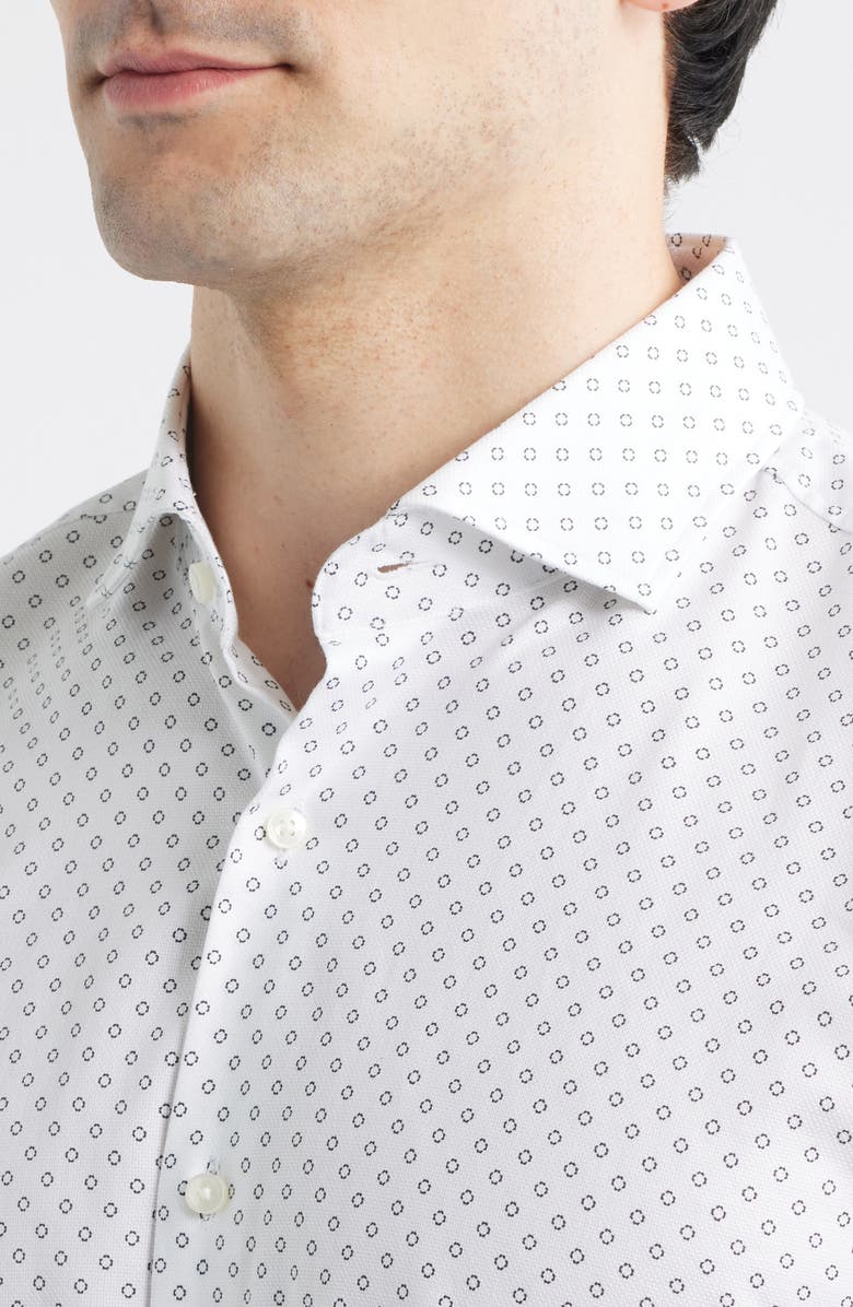 BOSS Hank Slim Fit Stretch Cotton Dress Shirt, Alternate, color, White