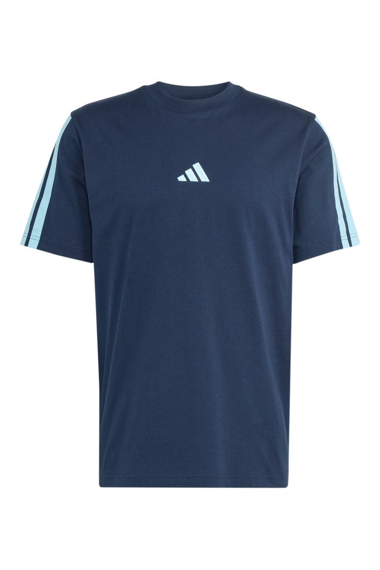 3-Stripes Tee, Alternate, color, NAVY/ BLUE/ BLUE/ BLUE