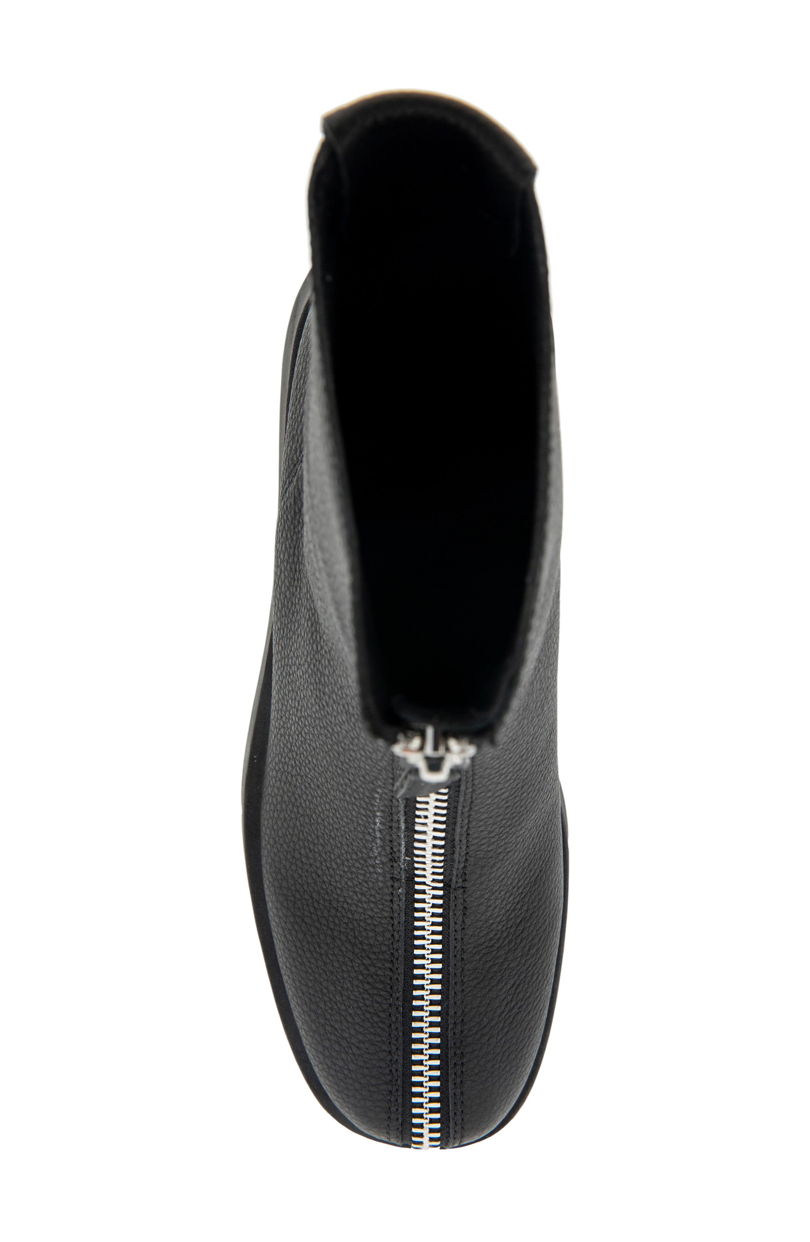 Aerosoles Francis Zip-Up Bootie, Alternate, color, Black Pebbled Leather