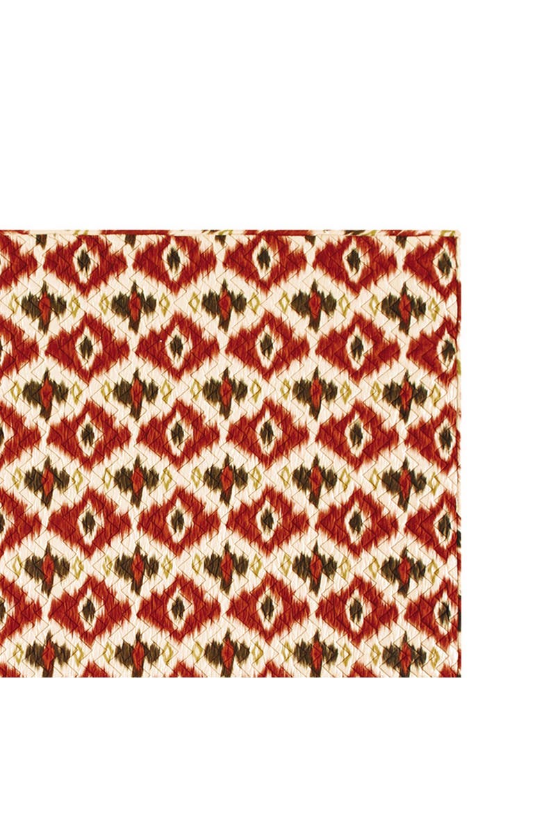 Ikat 100% Cotton Accent Throw Blanket 50" x 60", Alternate, color, Off-White