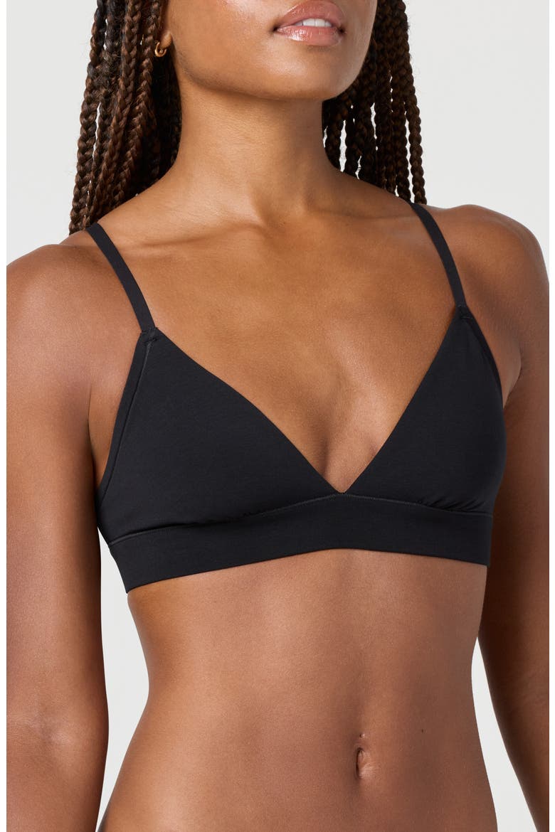 Triangle Bralette, Main, color, BLACK