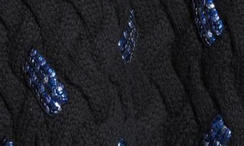 Dries Van Noten Embellished Virgin Wool Cable Knit Sweater In Black