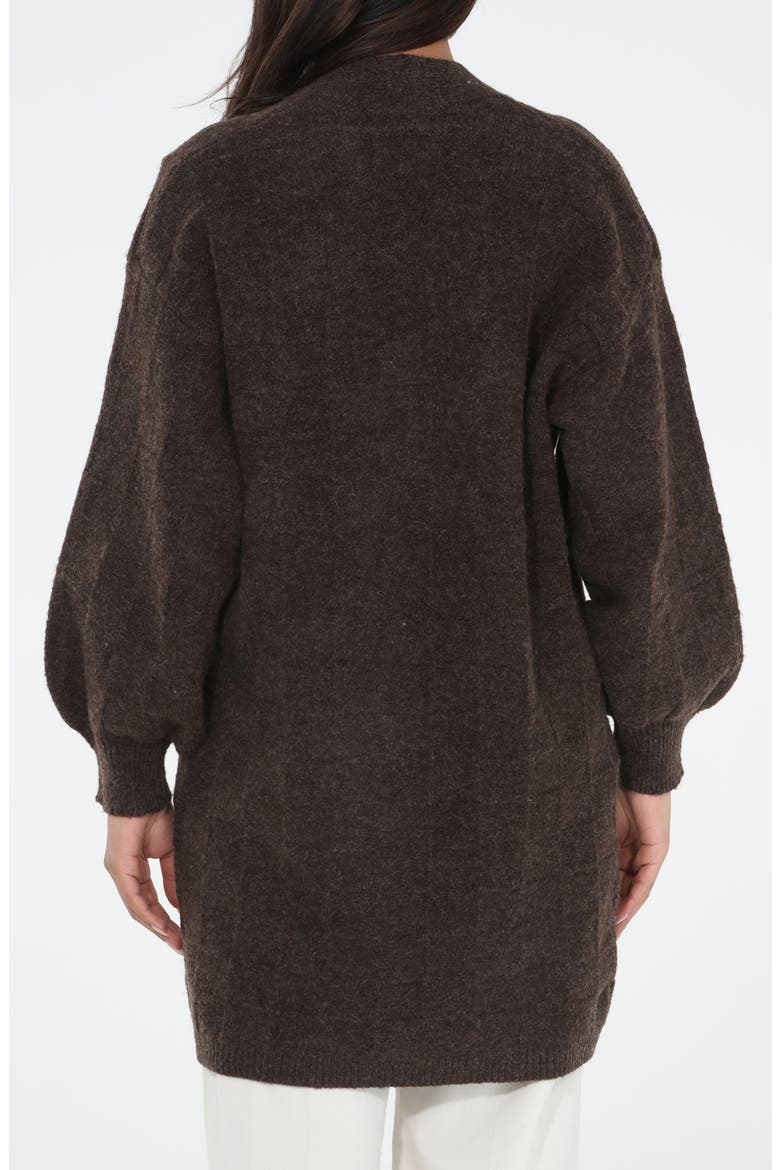 Longline Coatigan, Alternate, color, CHOCOLATE