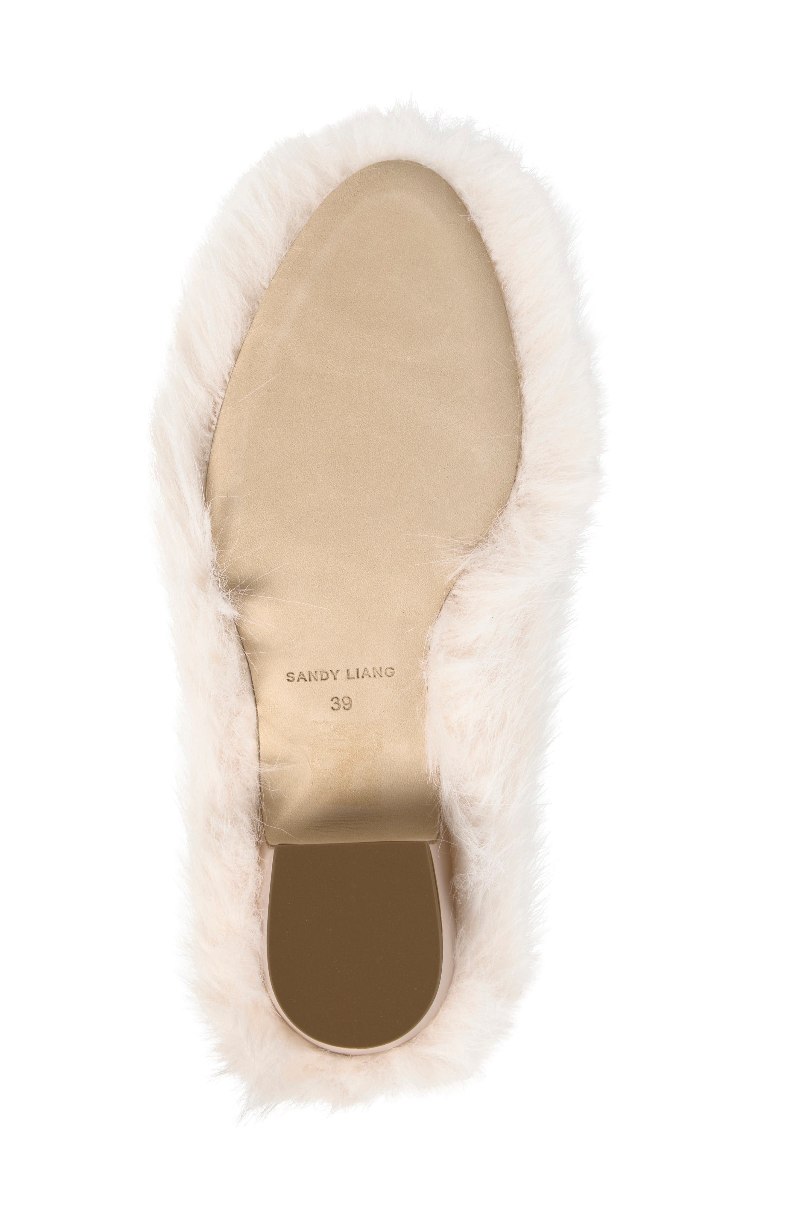 Furry Slipper Pump, Alternate, color, WHITE