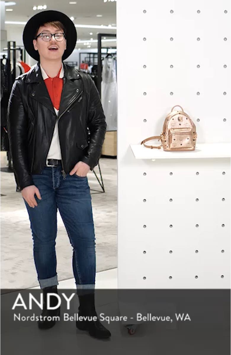 X-Mini Stark Side Stud Coated Canvas Backpack, sales video thumbnail