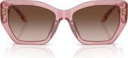 Tory Burch 53mm Irregular Sunglasses