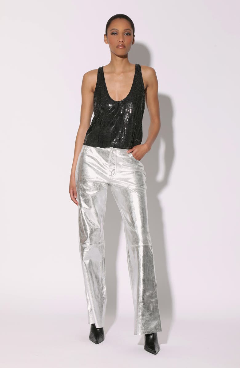 Walter Baker Emma Sequined Shell, Alternate, color, Black