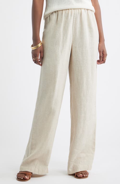 Caslonr Caslon(r) Wide Leg Linen Pants In Neutral