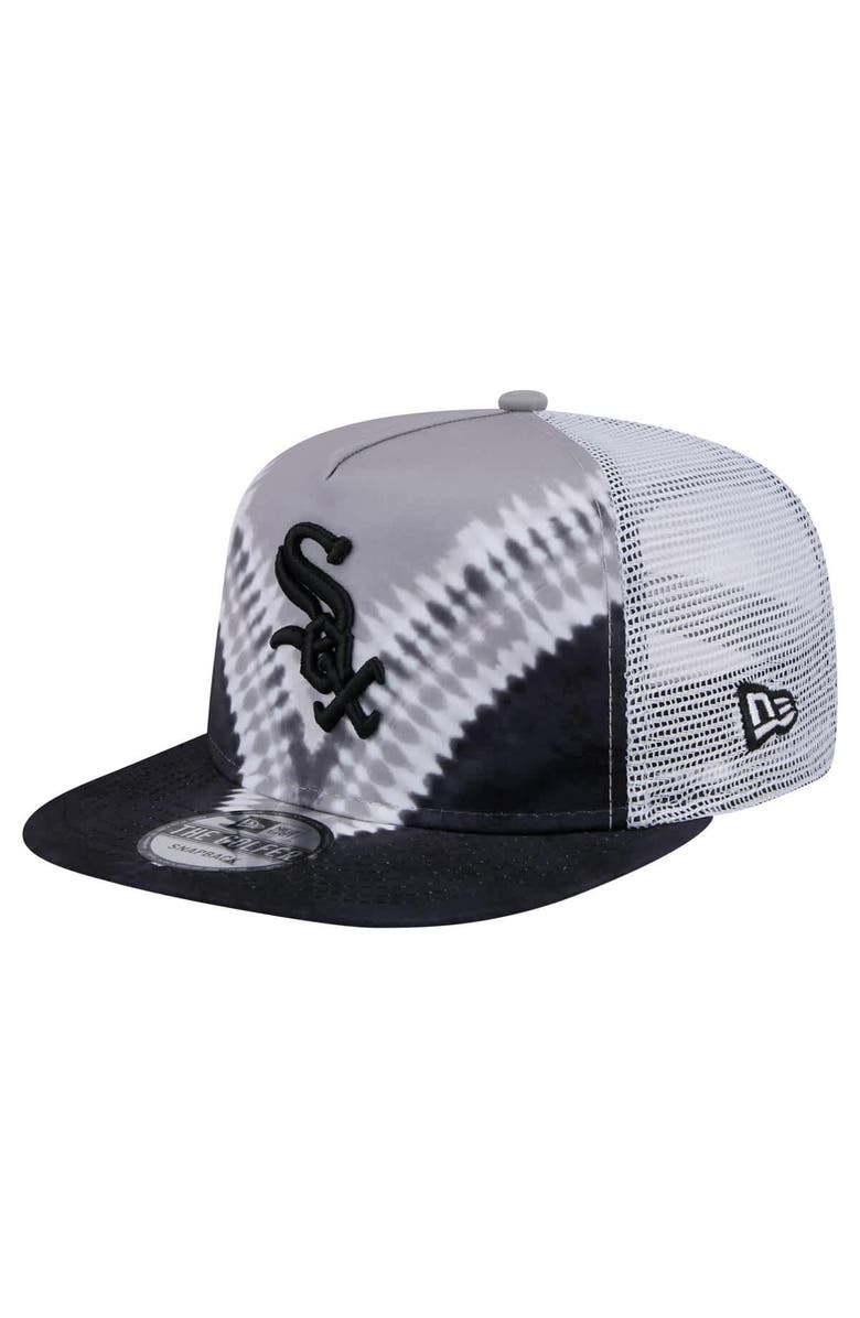 New Era Men's New Era Chicago White Sox Tie-Dye Golfer Trucker Adjustable Hat, Main, color, Black