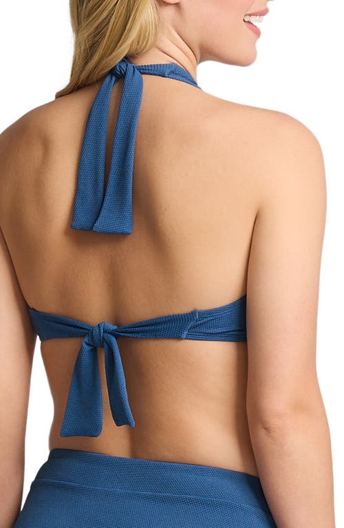 Shop Tommy Bahama Island Cays Halter Bikini Top In Indigo Tide