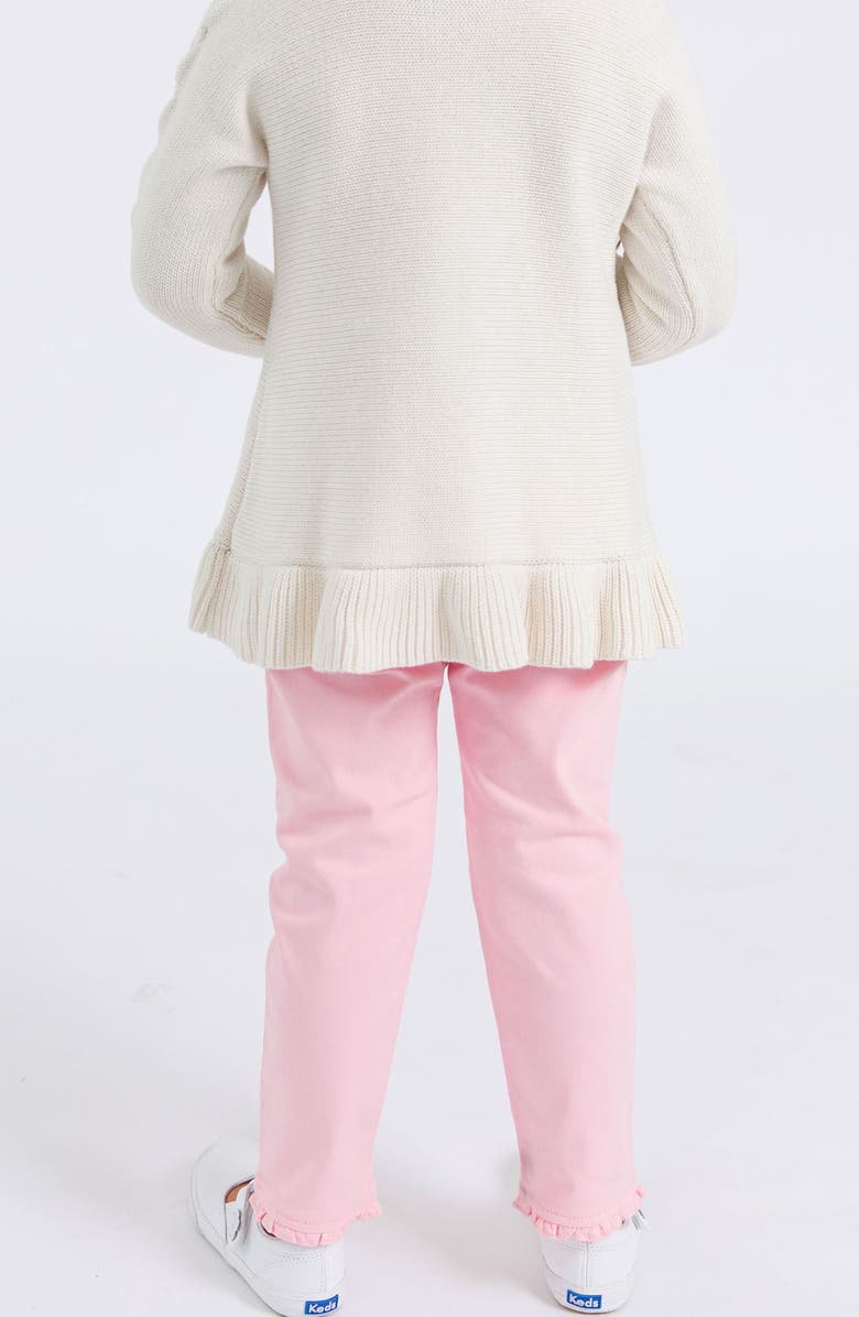 RuffleButts Kids' Ruffle Straight Leg Jeans, Alternate, color, Pink