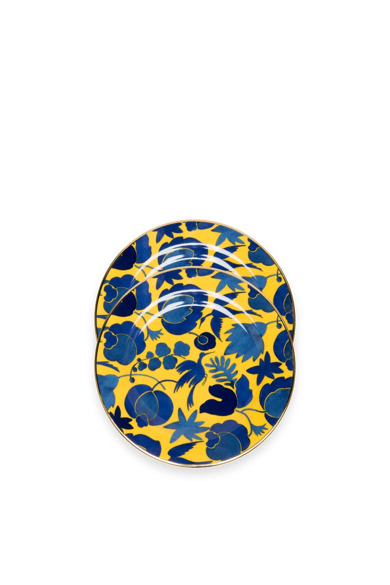 Dessert Plates Set Of 2, Main, color, Wildbird Azzurro/Light Blue