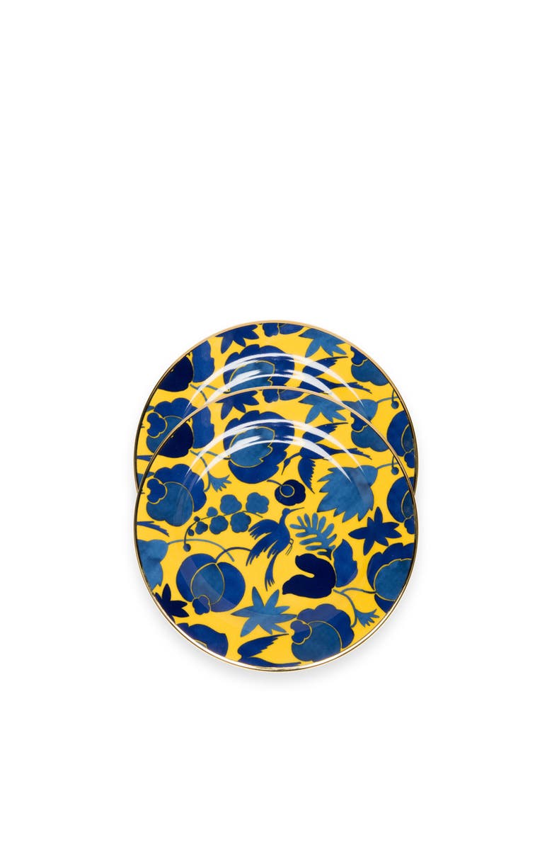 La DoubleJ Dessert Plates Set Of 2, Main, color, Wildbird Azzurro/Light Blue