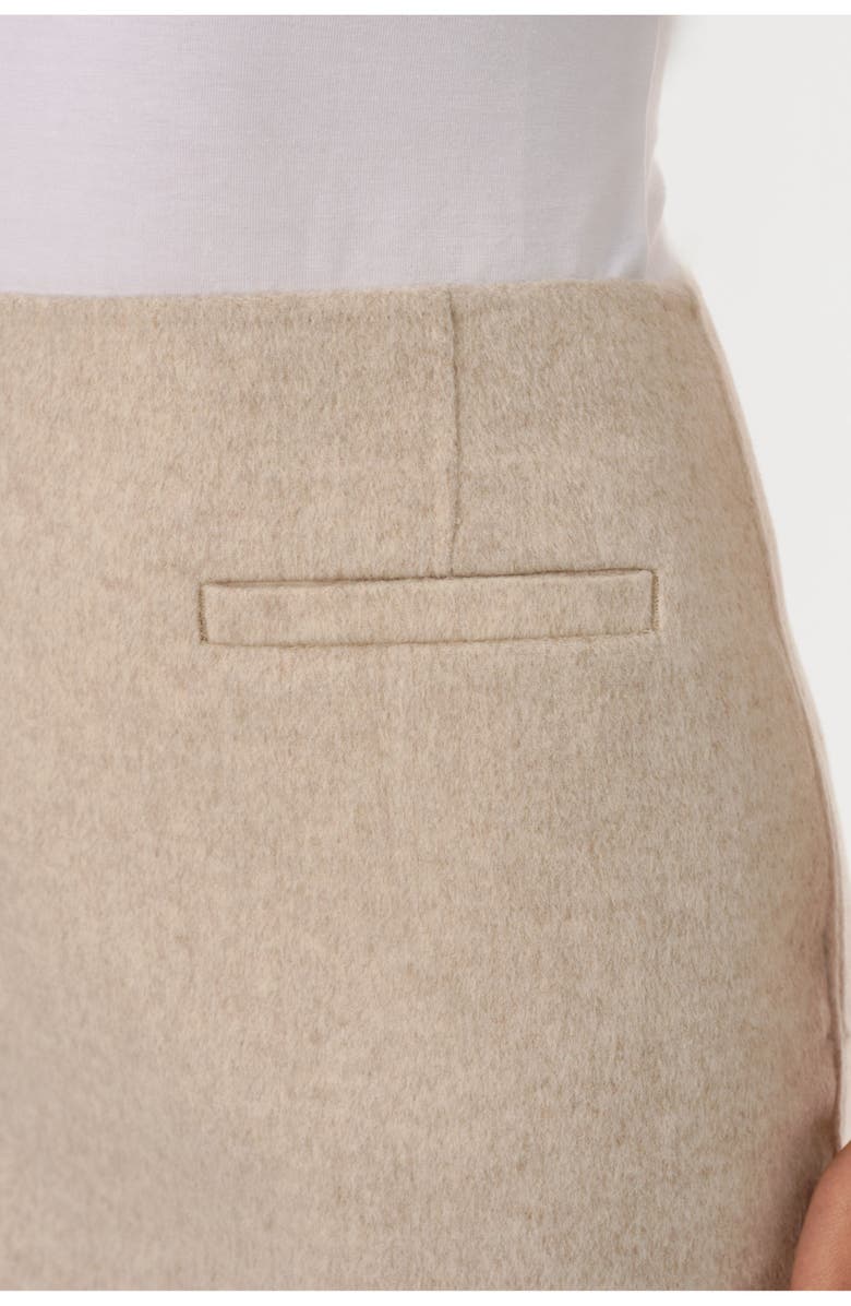 LAMARQUE CANDELA | Double Face Wool Mini Skirt, Alternate, color, Heather Beige