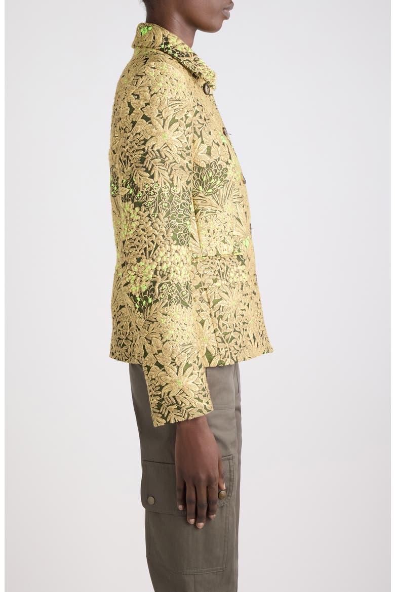 Bettsy Floral Jacquard Jacket, Alternate, color, SAND