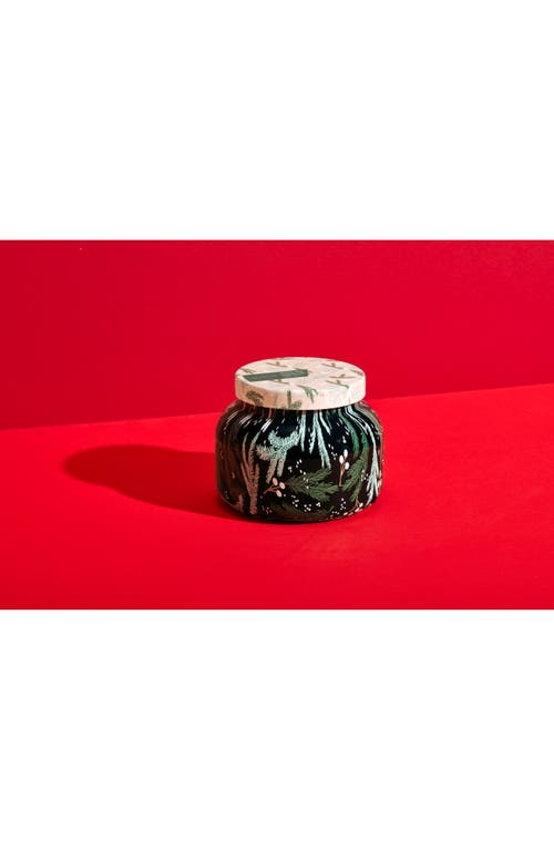 Capri Blue Crystal Pine Holiday Pattern Play Petite Jar Candle In Black