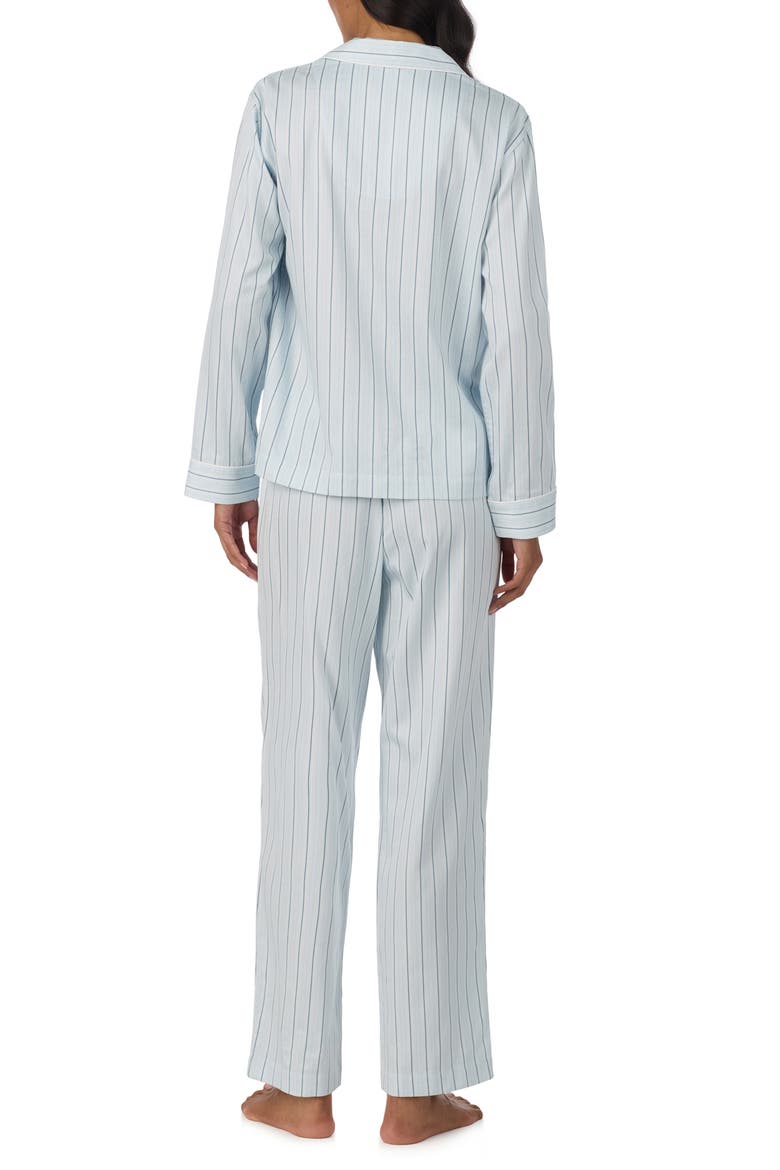 Stripe Cotton & Viscose Pajamas, Alternate, color, BLUE STRIPE