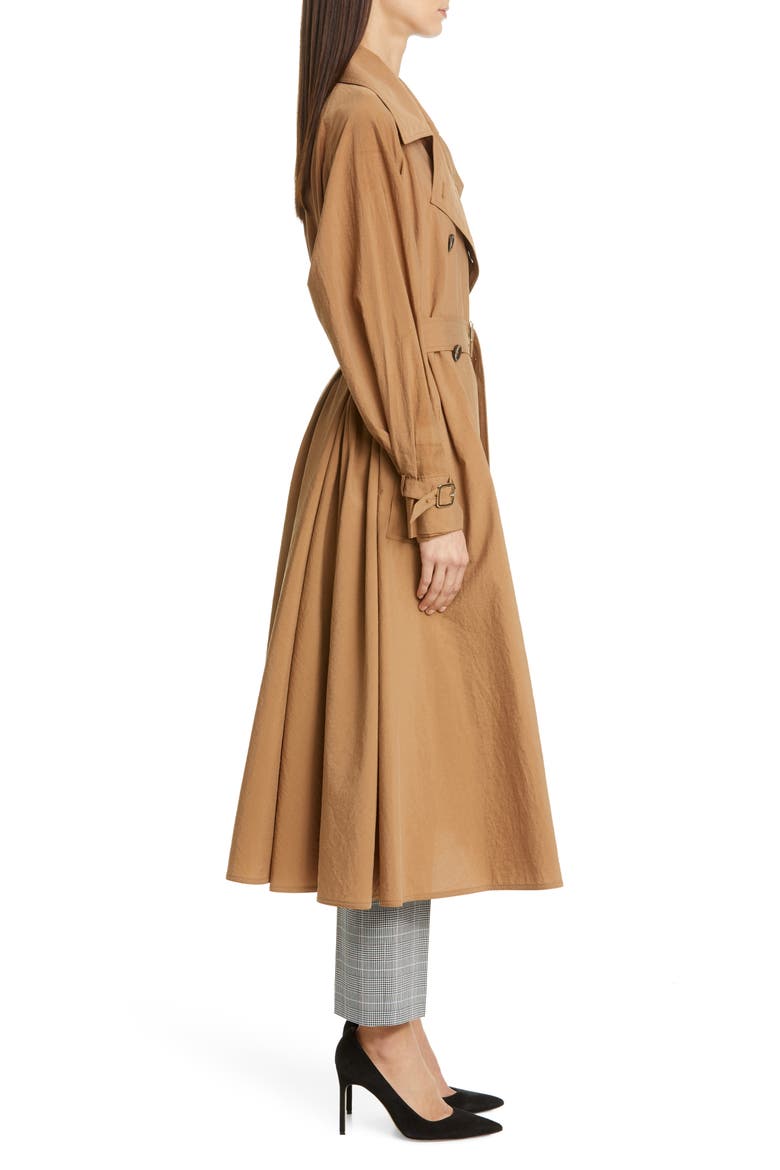 Falster Flared Trench Coat, Alternate, color, TOBACCO