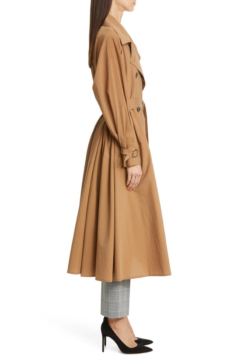 Max Mara Falster Flared Trench Coat, Alternate, color, 