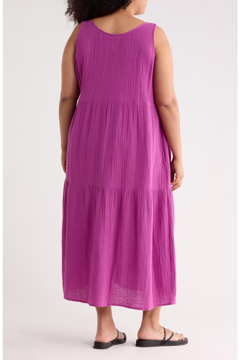 Organic Cotton Tiered Maxi Dress, Alternate, color, GRAPE