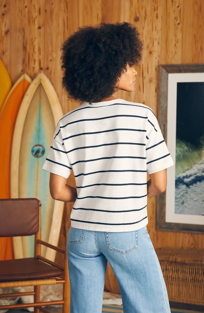 Faherty Rugby Stripe Organic Cotton T-Shirt, Alternate, color, 