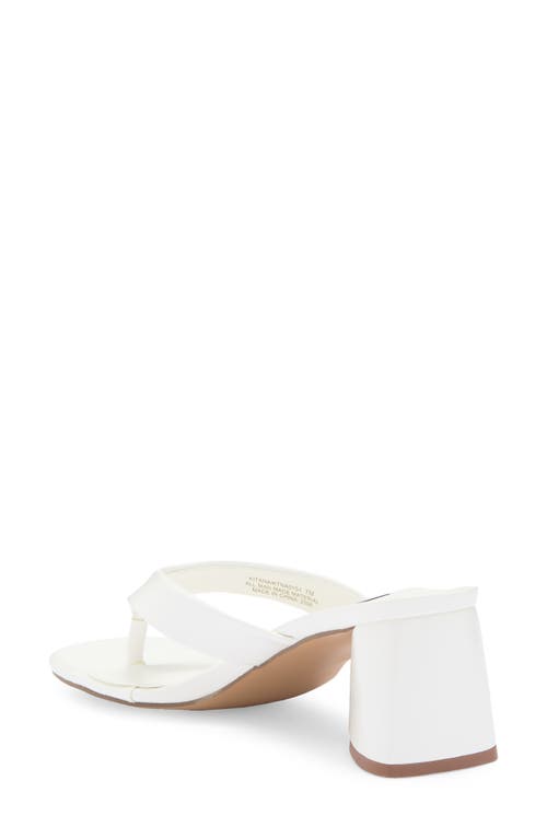 Steve Madden Kitana Block Heel Slide Sandal In White