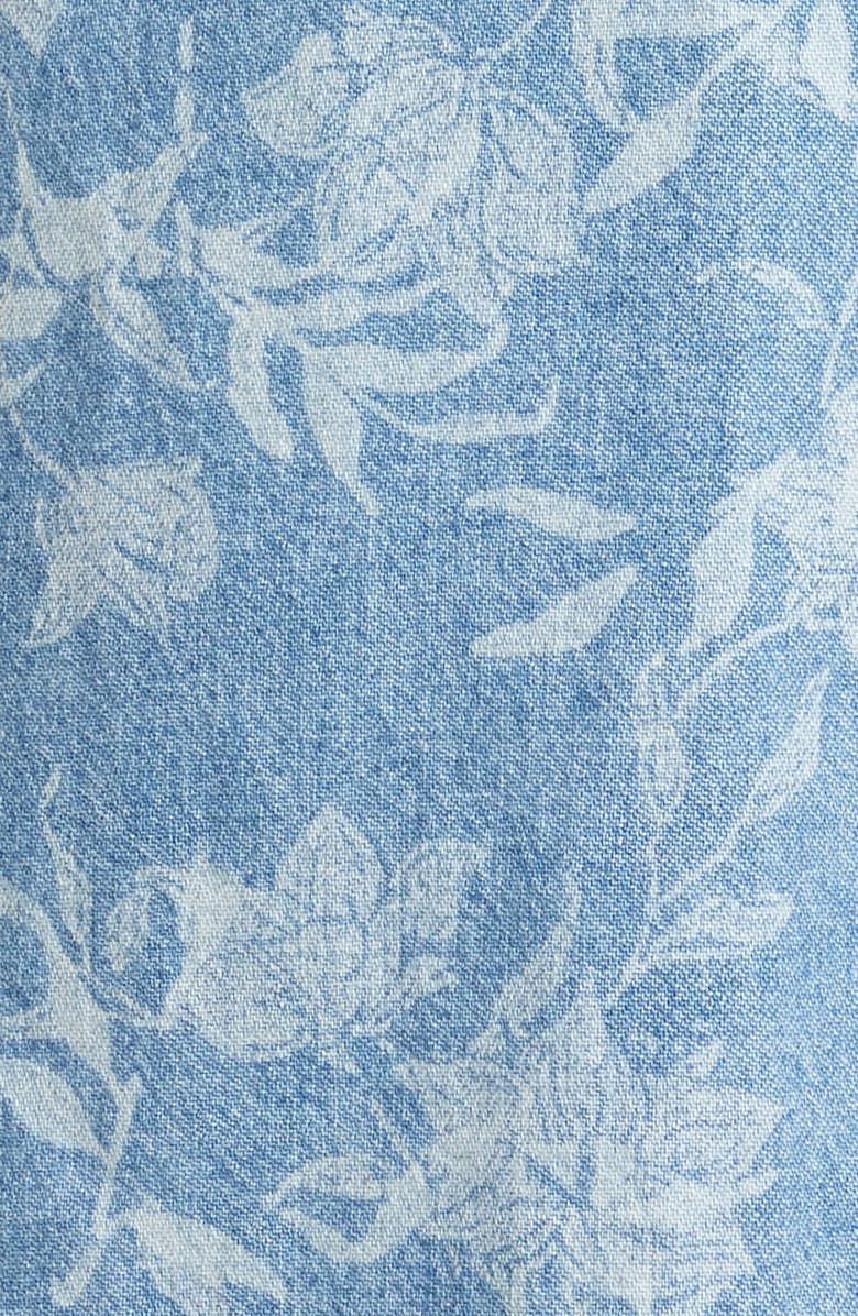 rag & bone Floral Denim Minidress, Alternate, color,