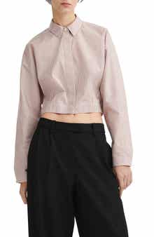 rag & bone Morgan Stripe Crop Cotton Shirt