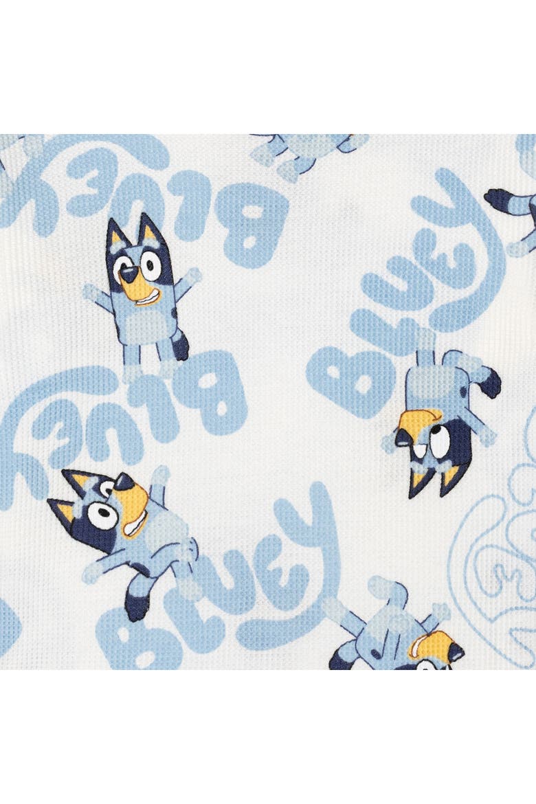 T-Shirt and Waffle Shorts Set, Alternate, color, Ivory Bluey