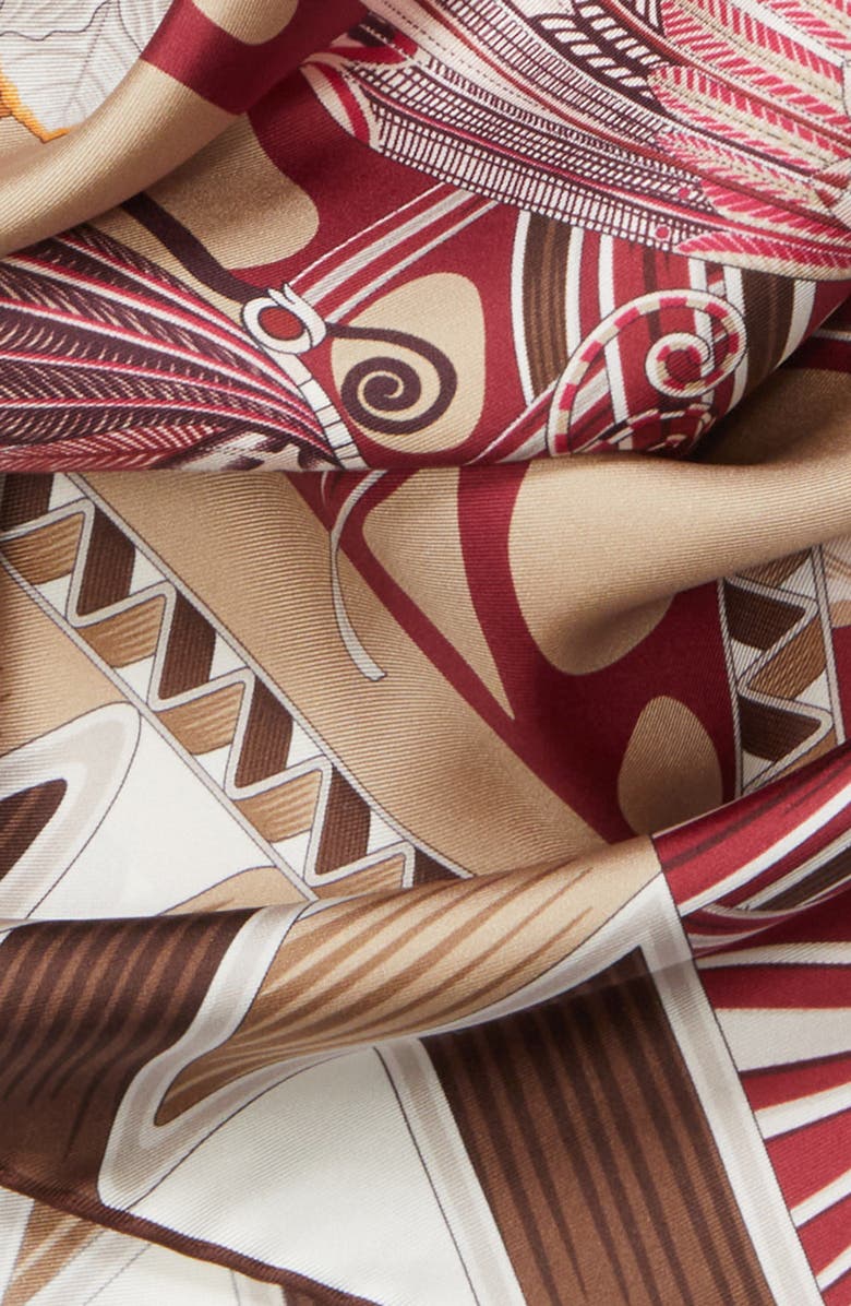 FERRAGAMO Giada Reversible Silk Scarf, Alternate, color, Nude/ Cherry