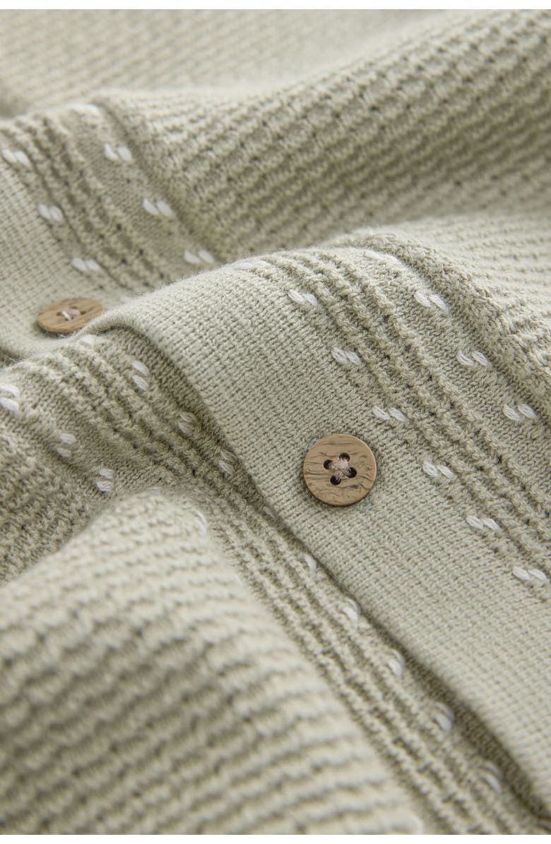 NEXT Kids' Cotton Knit Button-Up Shirt & Shorts Set, Alternate, color, Green