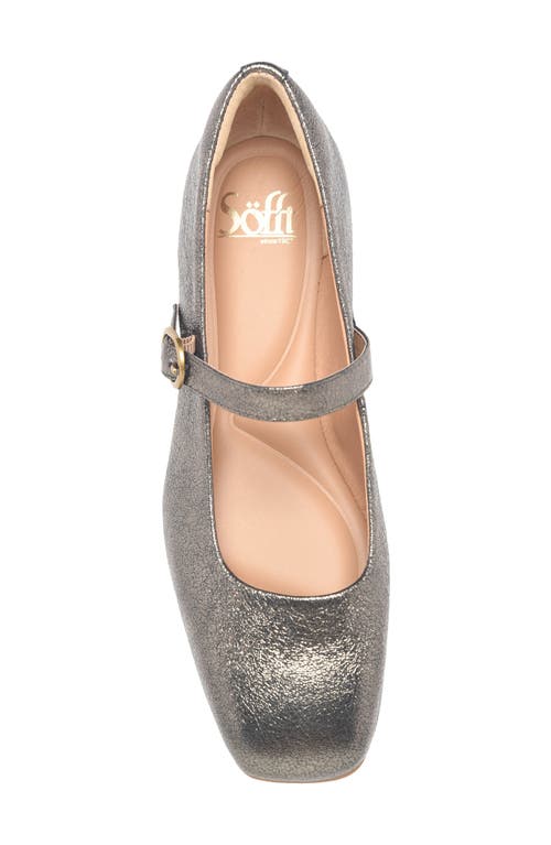 Söfft Palma Square Toe Mary Jane Flat In Gray