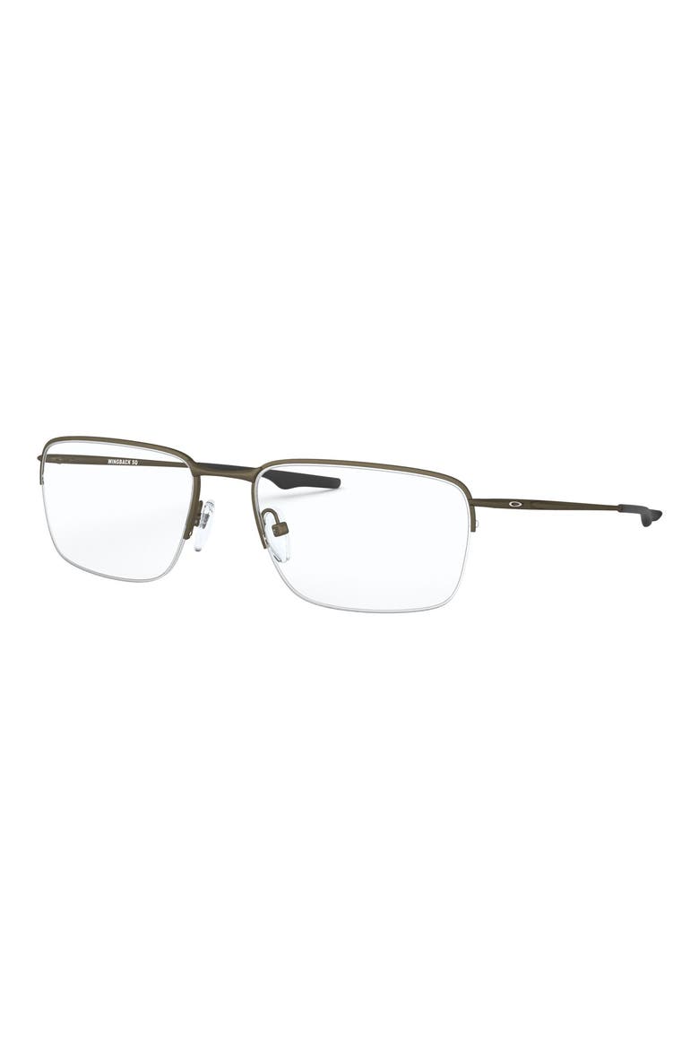 Wingman 56mm Semi Rimless Rectangular Optical Glasses, Alternate, color, PEWTER