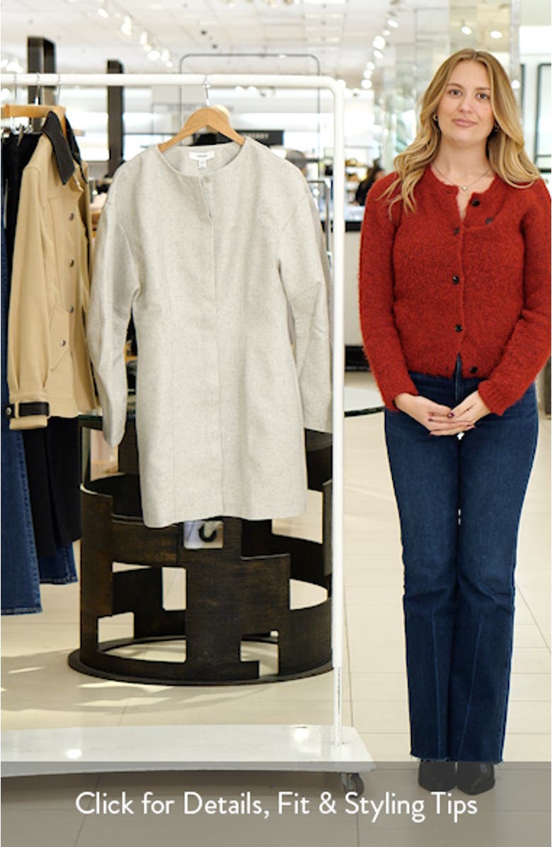 Structured Cocoon Long Sleeve Minidress, sales video thumbnail