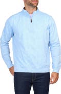 TailorByrd Tonal Tropical Print Micro Pique Pullover