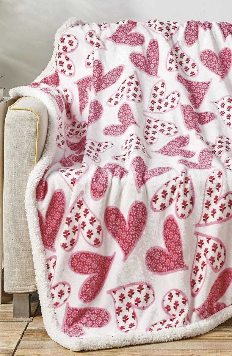 Luxury Home Scarlett Faux Shearling Throw Blanket, Alternate, color, 